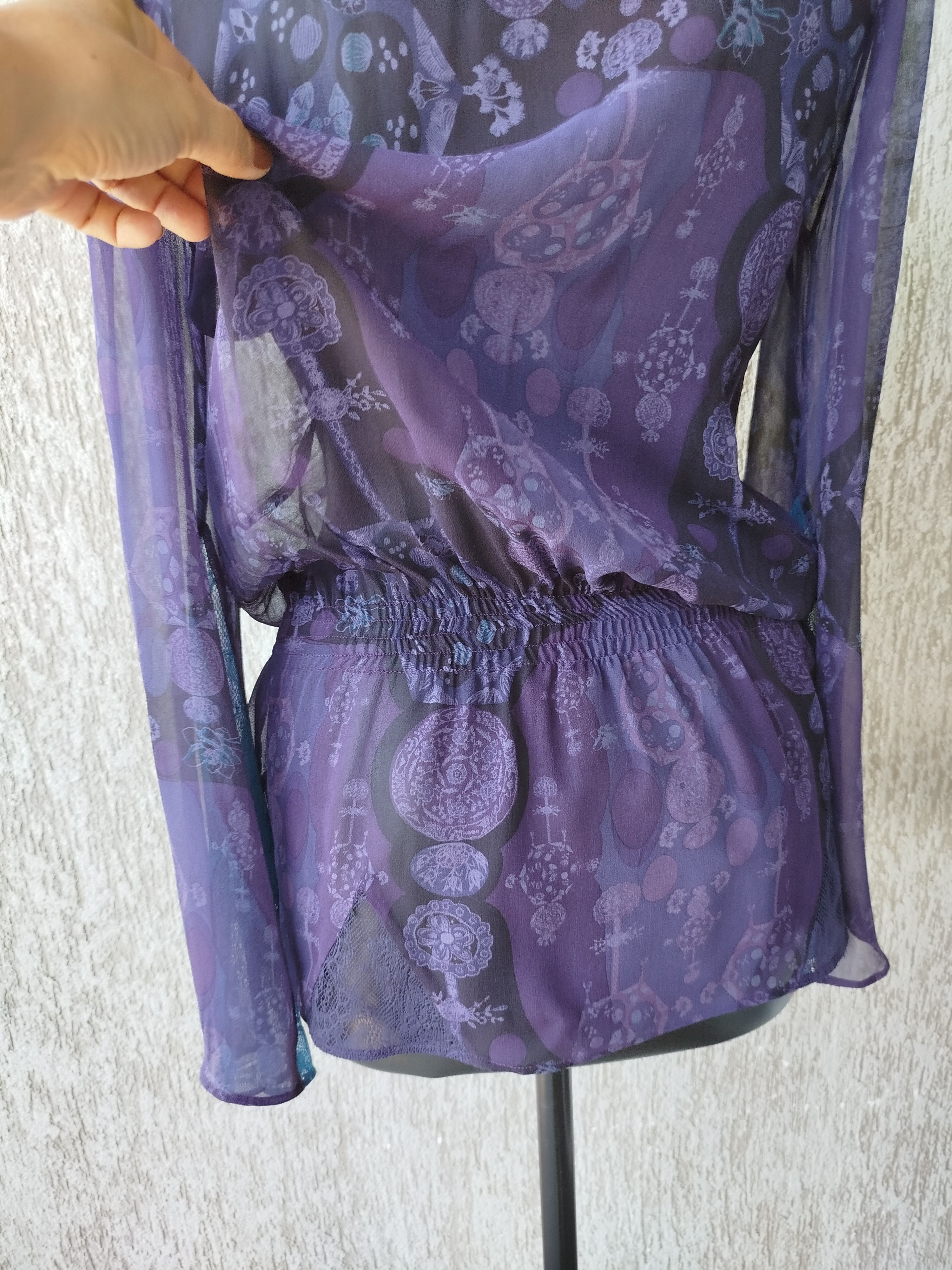 Custo Barcelona Blouse Long Sleeve Boho Chiffon Silk Vintage Y2K Size S Size S / US 4 / IT 40 - 8 Thumbnail