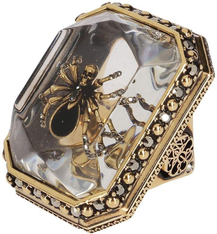 Alexander McQueen Alexander McQueen Beetle Embellished Ring Size ONE SIZE - 4 Thumbnail