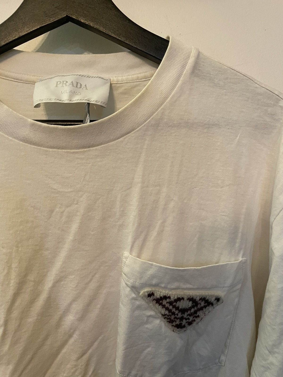 Prada Prada oversized drape-y tee. Knitted logo Size US M / EU 48-50 / 2 - 4 Thumbnail