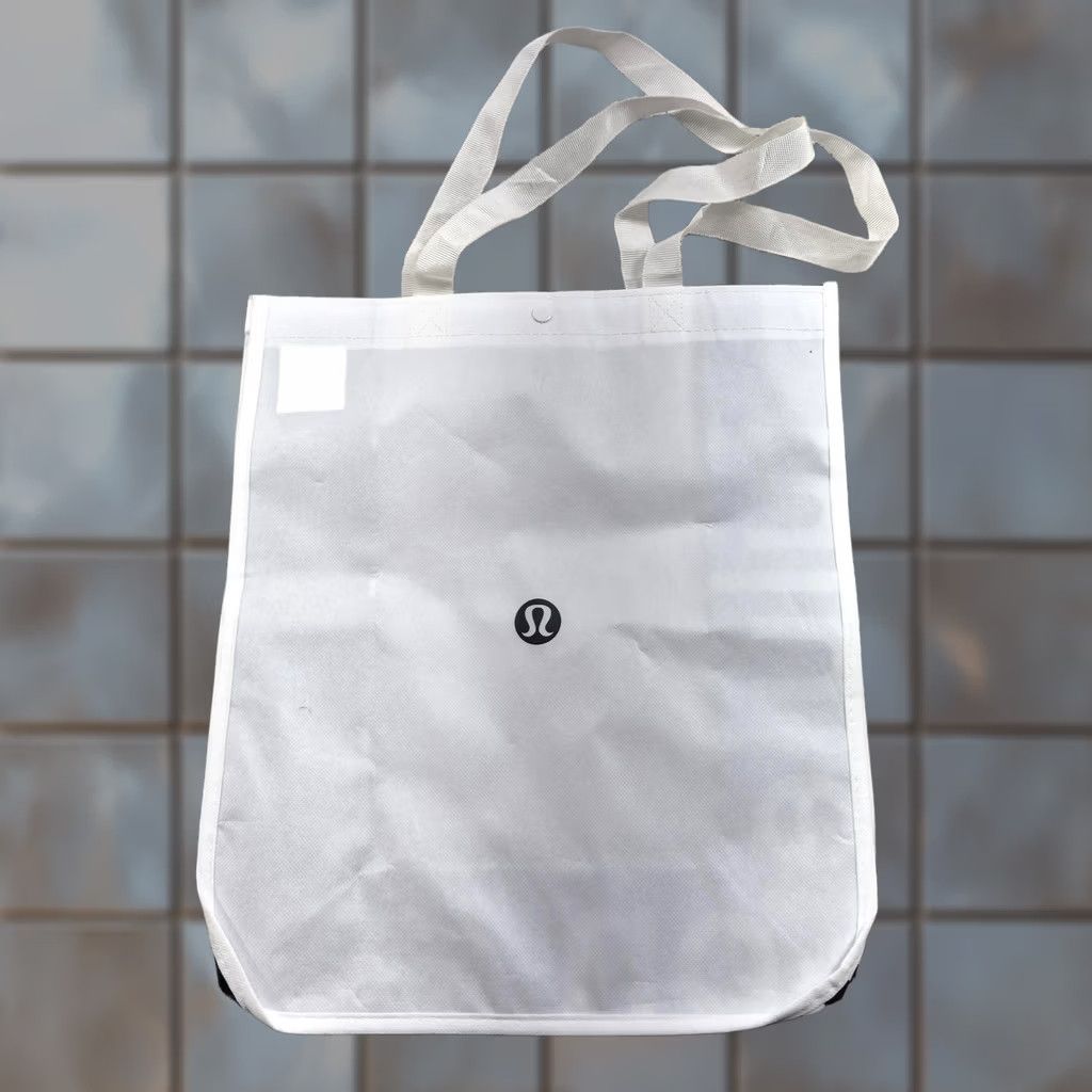 Lululemon Lululemon Tote Bag Womens Large White Recycled Polypropylene Shopper Logo Purse Size ONE SIZE - 1 Thumbnail