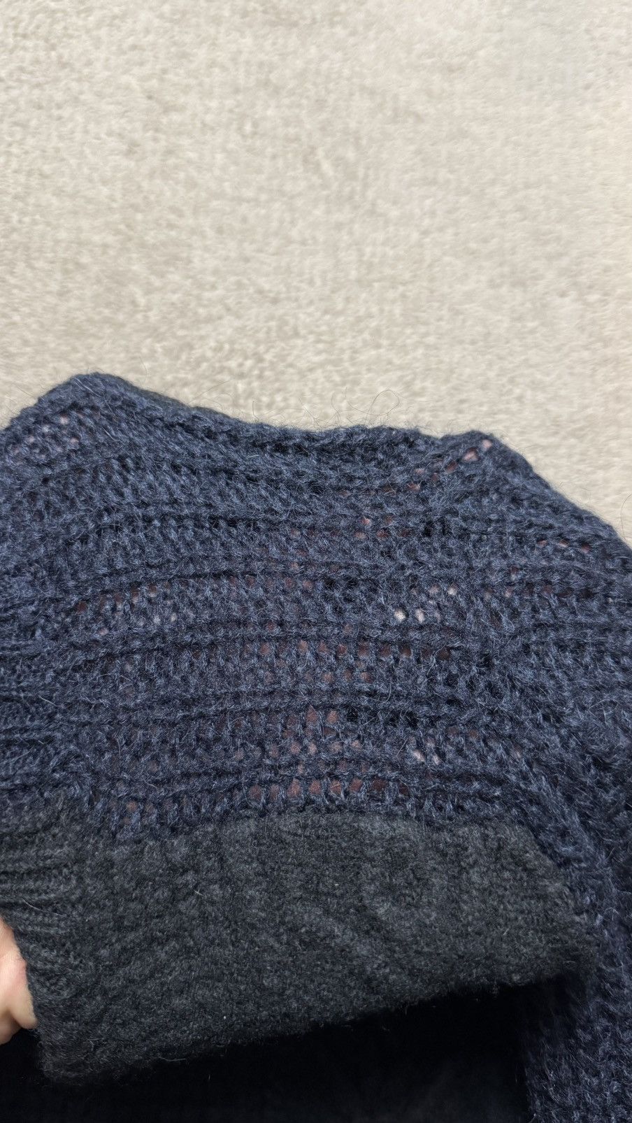 Allsaints Vntage Y2K Cropped knit lambswool mohair sweater lgb cdg Size US M / EU 48-50 / 2 - 4 Thumbnail
