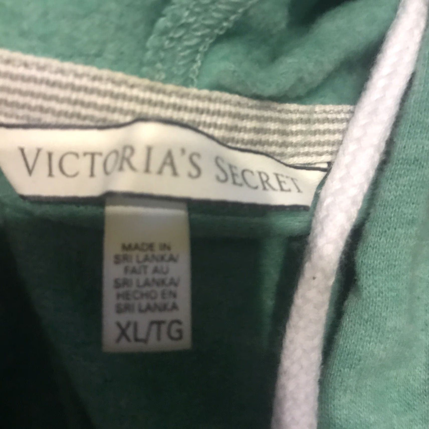 Victoria's Secret Victoria's Secret Hoodie Womens XL mint Green Long Sleeve Drawstring Cropped Size XL / US 12-14 / IT 48-50 - 5 Thumbnail