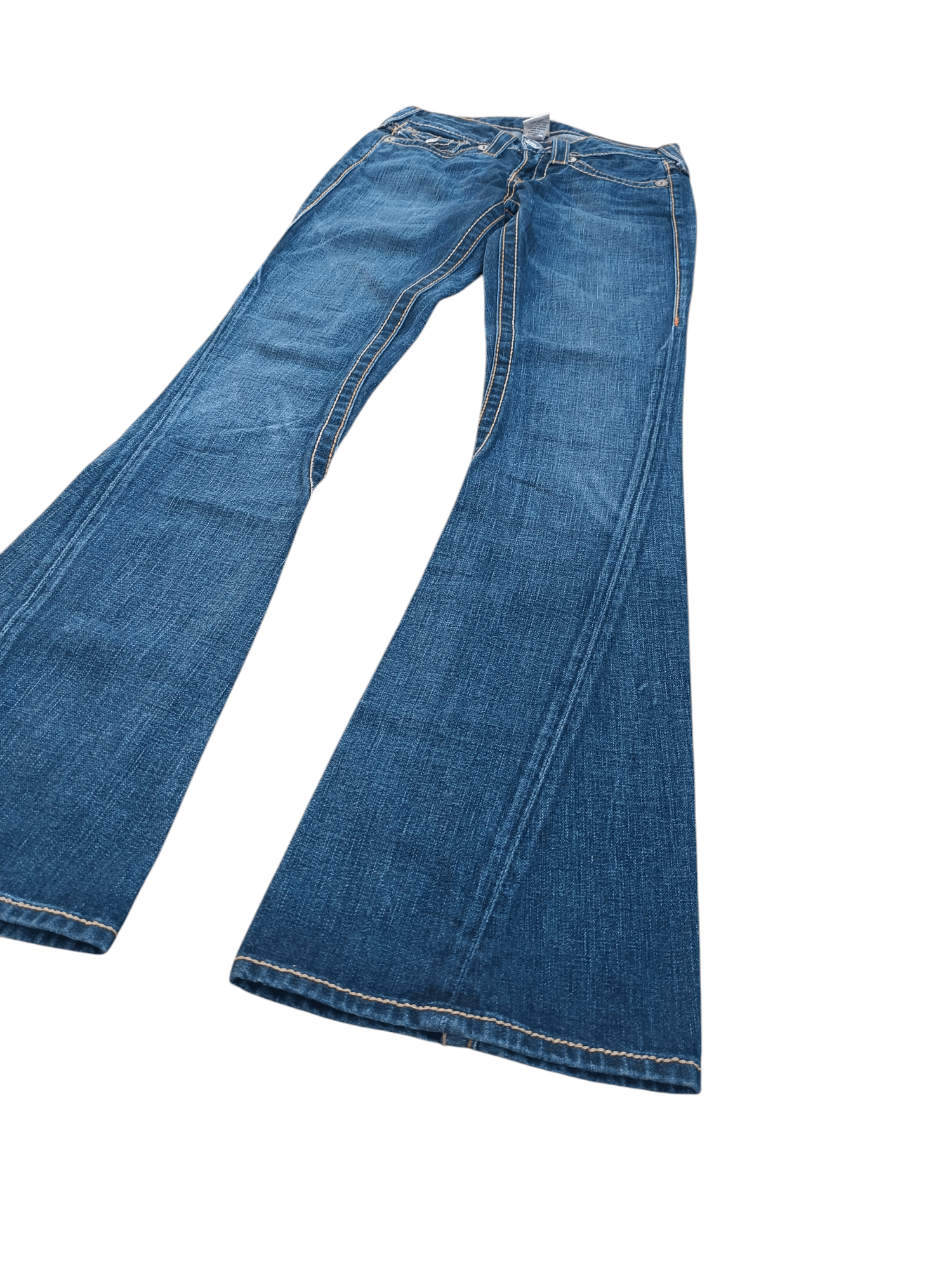 True Religion × Vintage True Religion Rainbow Joey Flare Jeans TR017 Size 27" / US 4 / IT 40 - 2 Thumbnail