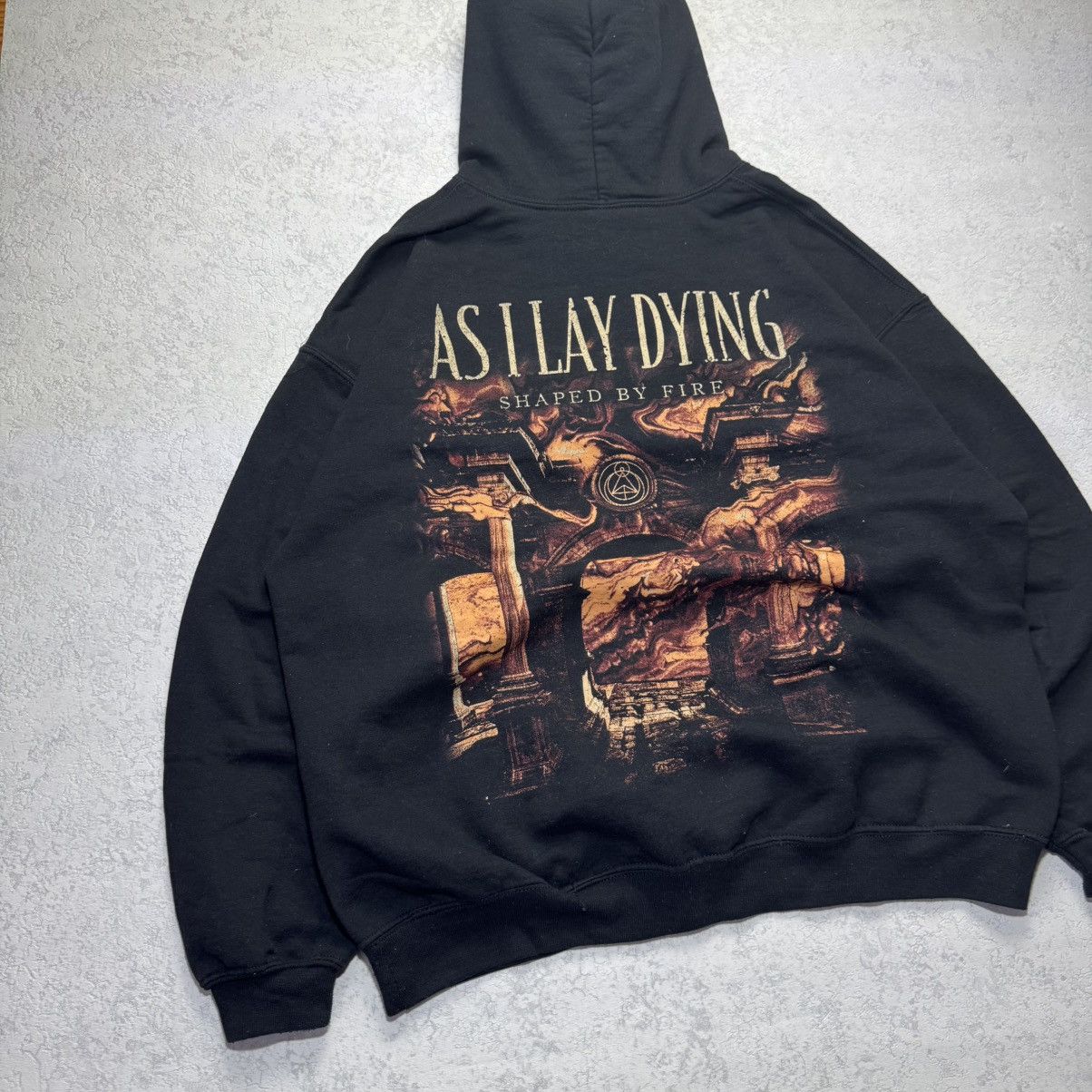 Band Tees Vintage As I Lay Dying “Shaped By Fire” Boxy Fit Band Hoodie Size US M / EU 48-50 / 2 - 2 Thumbnail