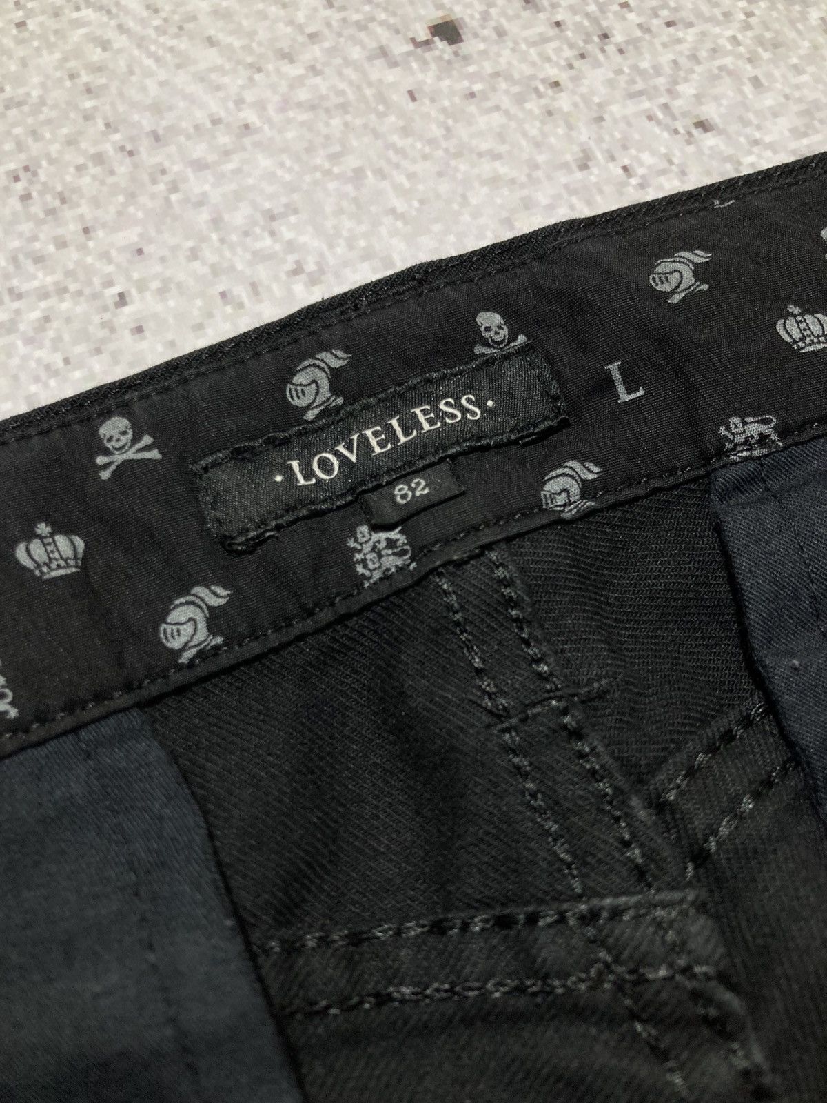 Japanese Brand 2000s Loveless Skull Patch Logo Punk Gothic Vkei Style Pants Size US 32 / EU 48 - 20 Thumbnail