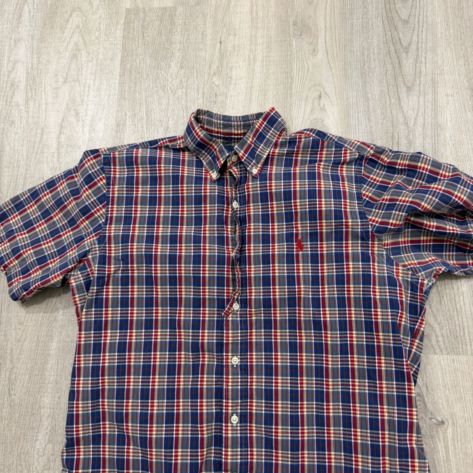 Polo Ralph Lauren Vintage Polo Ralph Lauren Custom Fit Short Sleeve Shirt Size US L / EU 52-54 / 3 - 2 Thumbnail