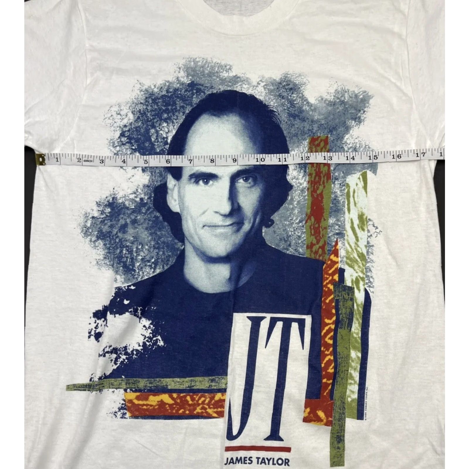 Hanes VINTAGE James Taylor T-Shirt 80s Band Tour M White Single Stitch USA Size US M / EU 48-50 / 2 - 4 Thumbnail