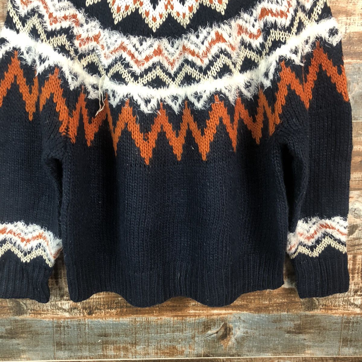 Homespun Knitwear Lepsim Dark Blue navajo Knitwear #A2013 Size US S / EU 44-46 / 1 - 6 Thumbnail