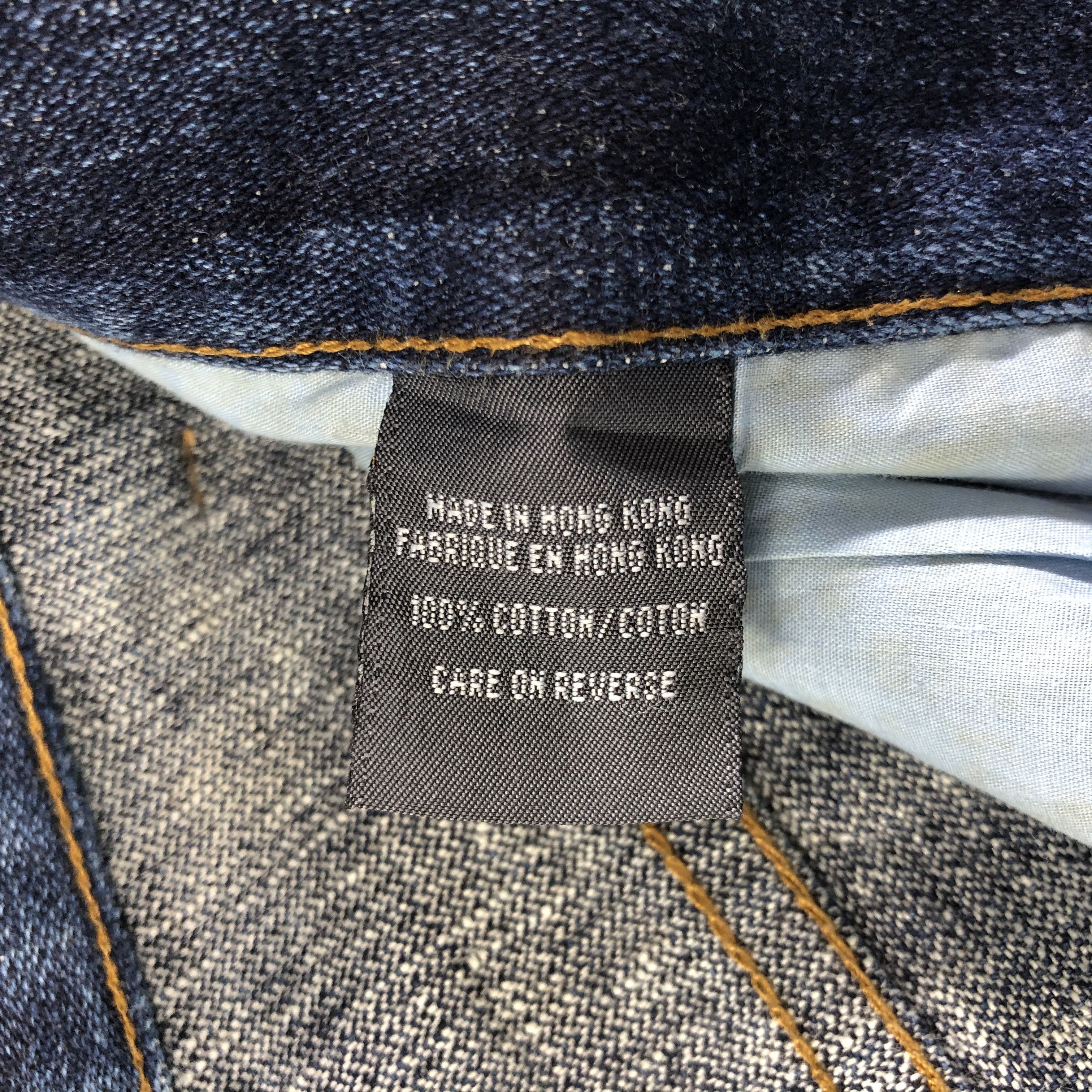 Japanese Brand Alphanumeric Jeans Dark Wash Denim -J2738 Size US 34 / EU 50 - 11 Thumbnail