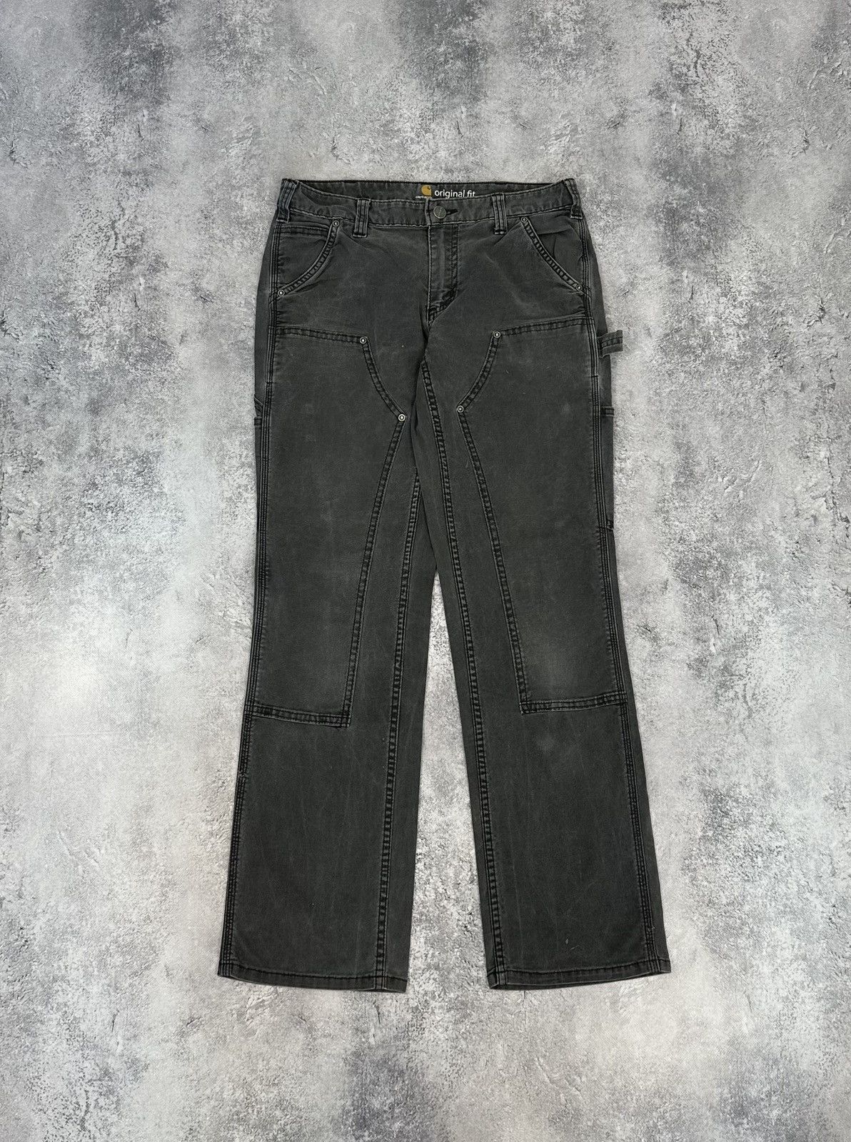 Carhartt Carhartt double knee new black studded pants | Grailed