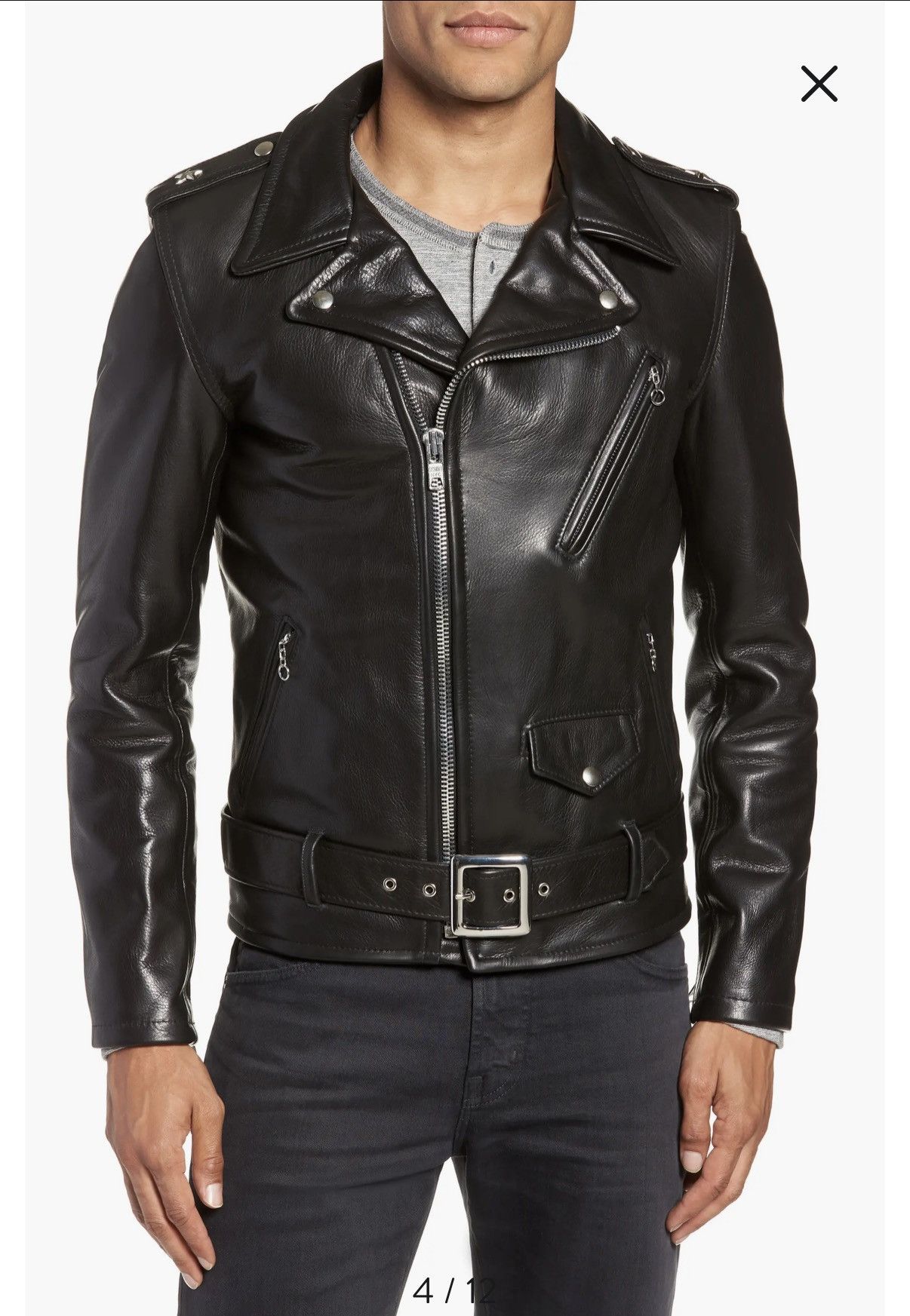 Schott Waxy Natural Cowhide 50's Perfecto Motorcycle Leather Jacket Size US S / EU 44-46 / 1 - 19 Thumbnail