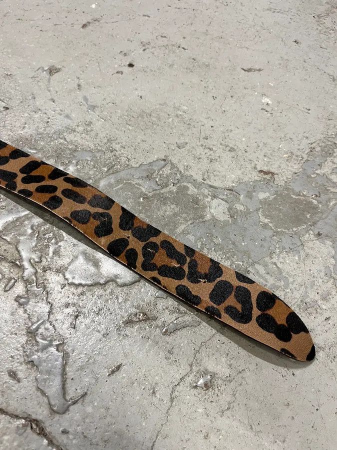 Dolce & Gabbana 2000s Dolce & Gabbana Pony Hair Leopard Leather Belt Size ONE SIZE - 5 Thumbnail