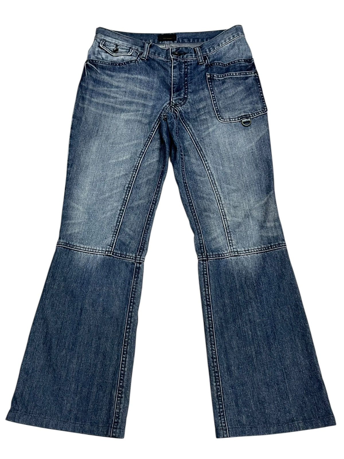 Tete Homme 🔥Archive Tête Homme Distressed Bootcut Flare Japanese Denim Size US 30 / EU 46 - 4 Thumbnail