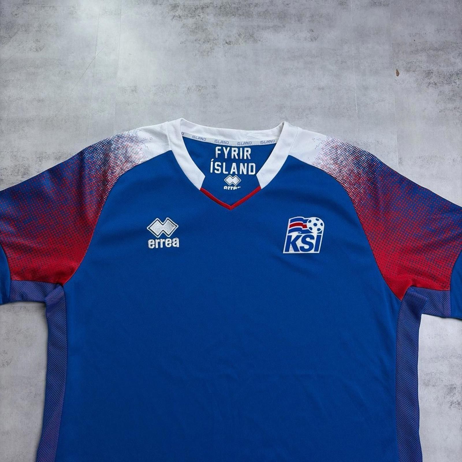 Errea Y2K Iceland KSI Errea Blue National Team Soccer Jersey Size US S / EU 44-46 / 1 - 3 Thumbnail