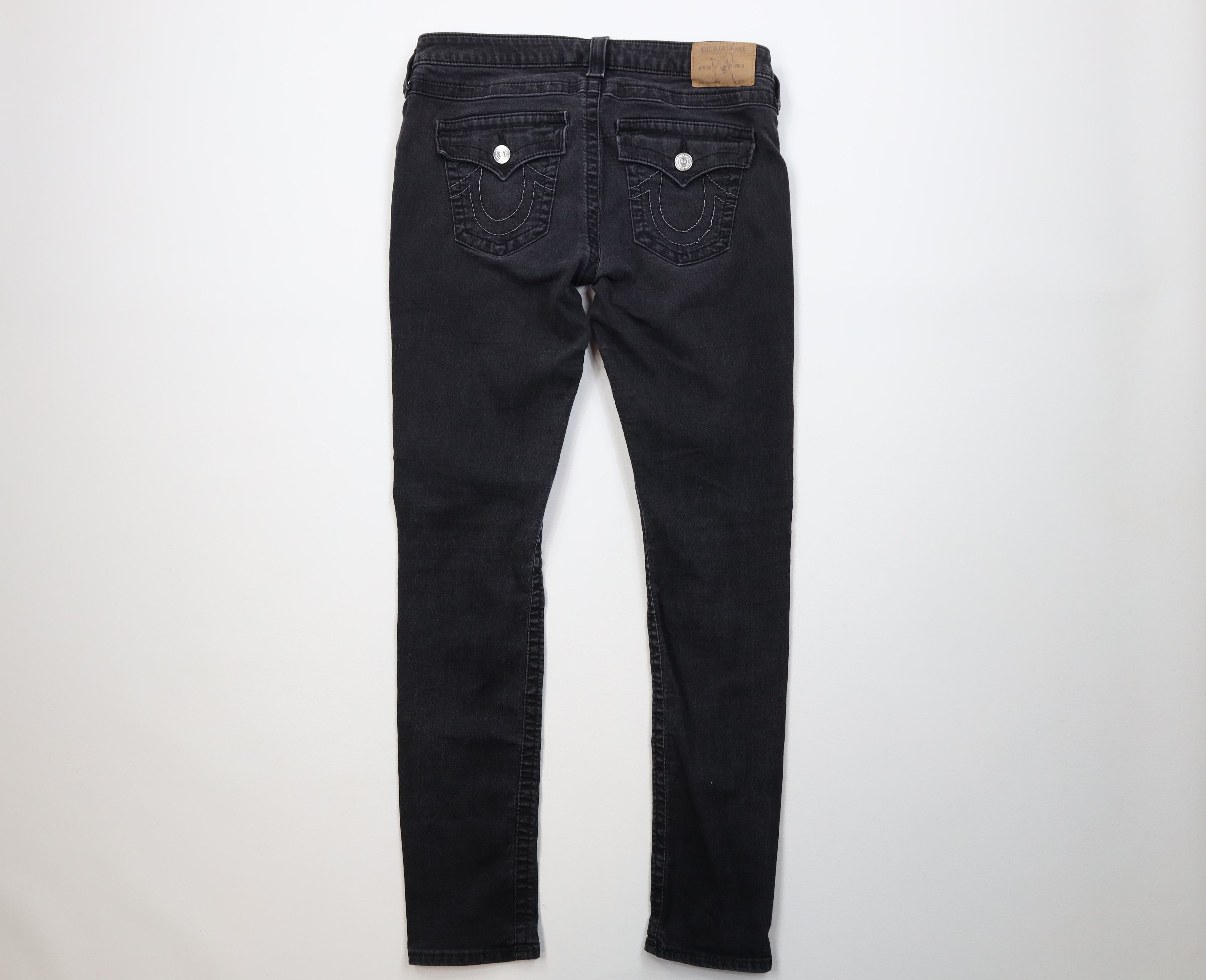 True Religion True Religion Stretch Skinny Leg Flap Denim Jeans Black Size 32" / US 10 / IT 46 - 9 Thumbnail