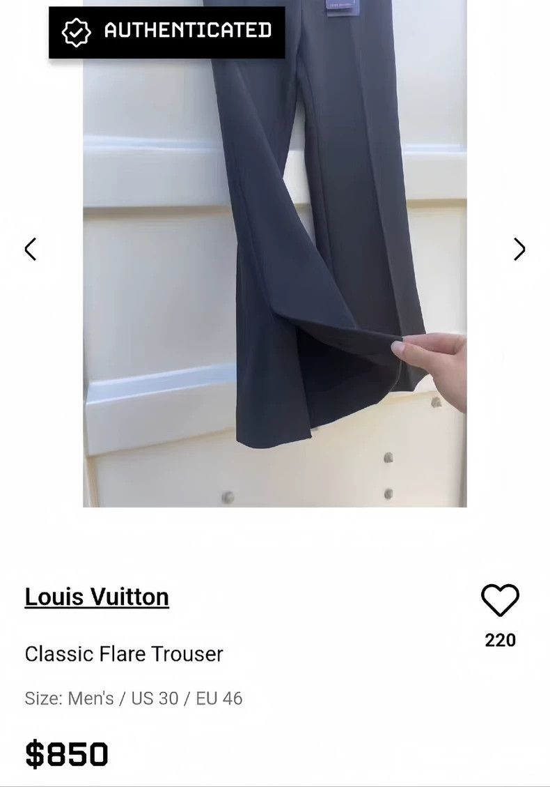 Louis Vuitton Louis vuittonDark blue flared suit pants 2503-Nextarrow Size US 42 / EU 58 - 5 Thumbnail