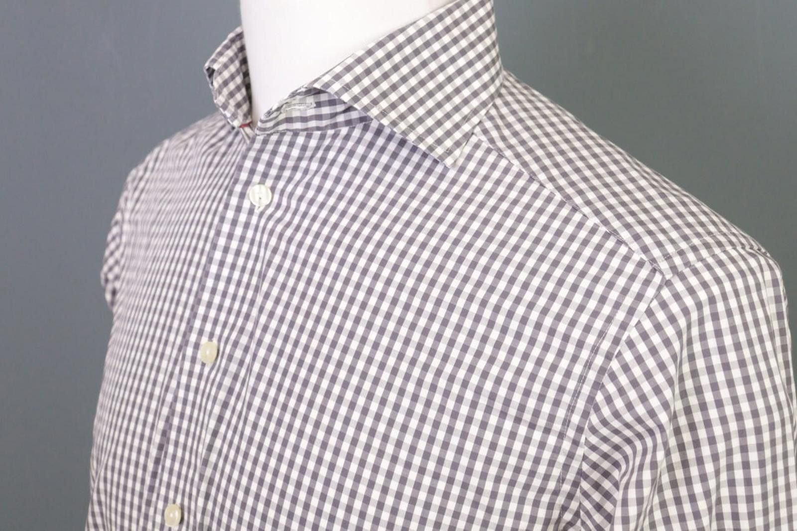 Eton Eton Contemporary Gray Check Button Shirt Size 40/15 3/4 Size US M / EU 48-50 / 2 - 9 Thumbnail