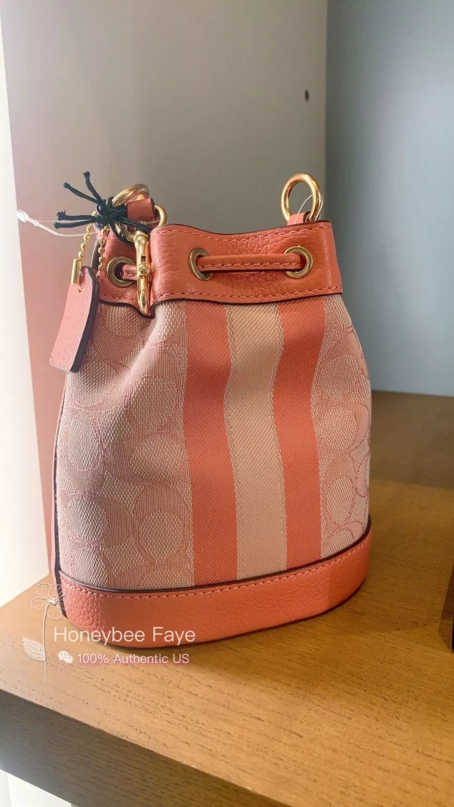 Coach Mini Dempsey Bucket Bag In Signature Jacquard C8322 Size ONE SIZE - 5 Thumbnail