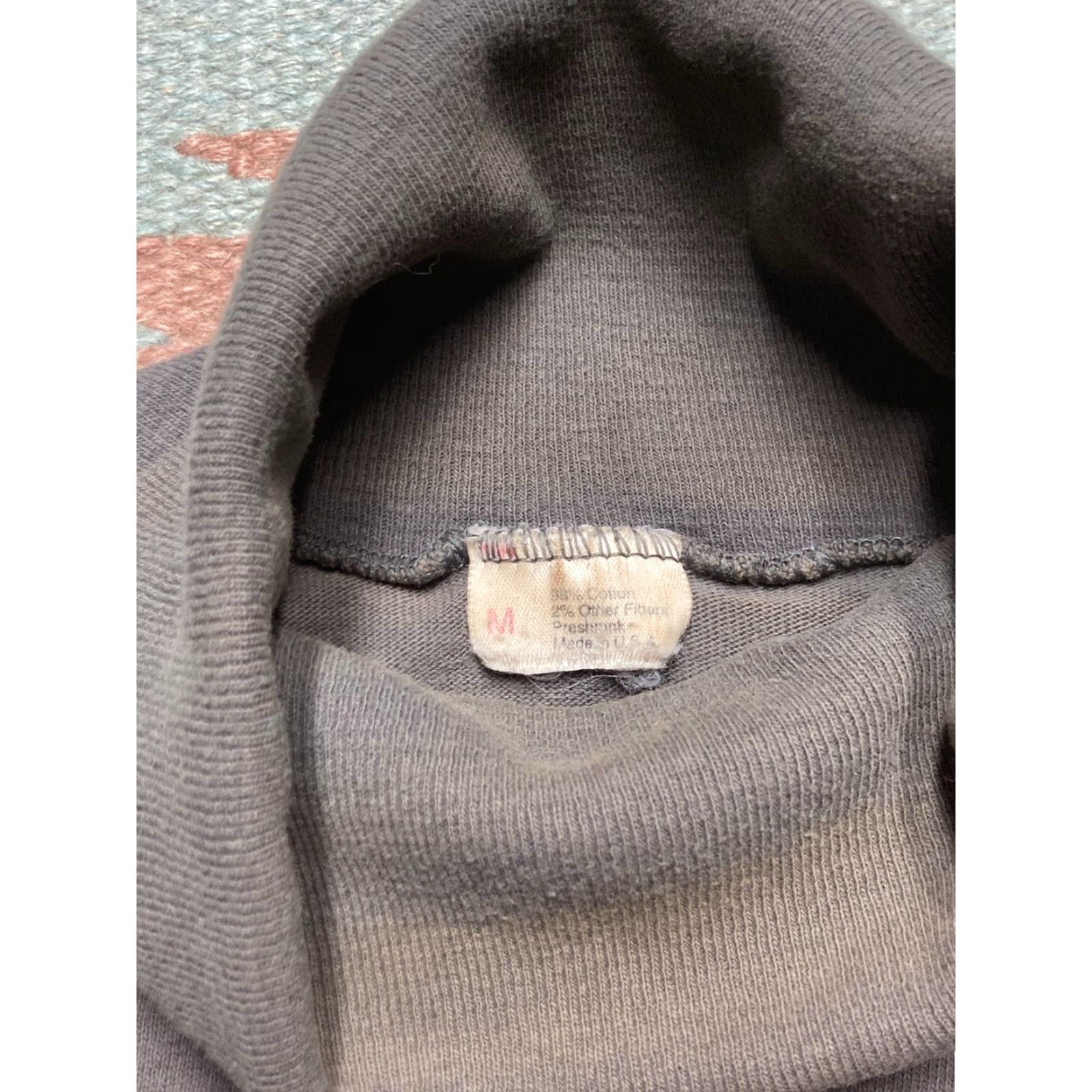 Fruit Of The Loom VINTAGE 80s 90s Fruit of the Loom Long Sleeve T-Shirt Cotton Black Turtleneck Medium Men Shirts 90s Mens Size US M / EU 48-50 / 2 - 6 Thumbnail