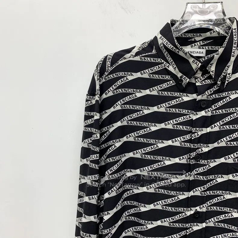Balenciaga Balenciaga size 34 Black Logo Letter Bullet Screen Print M Size S / US 4 / IT 40 - 3 Thumbnail