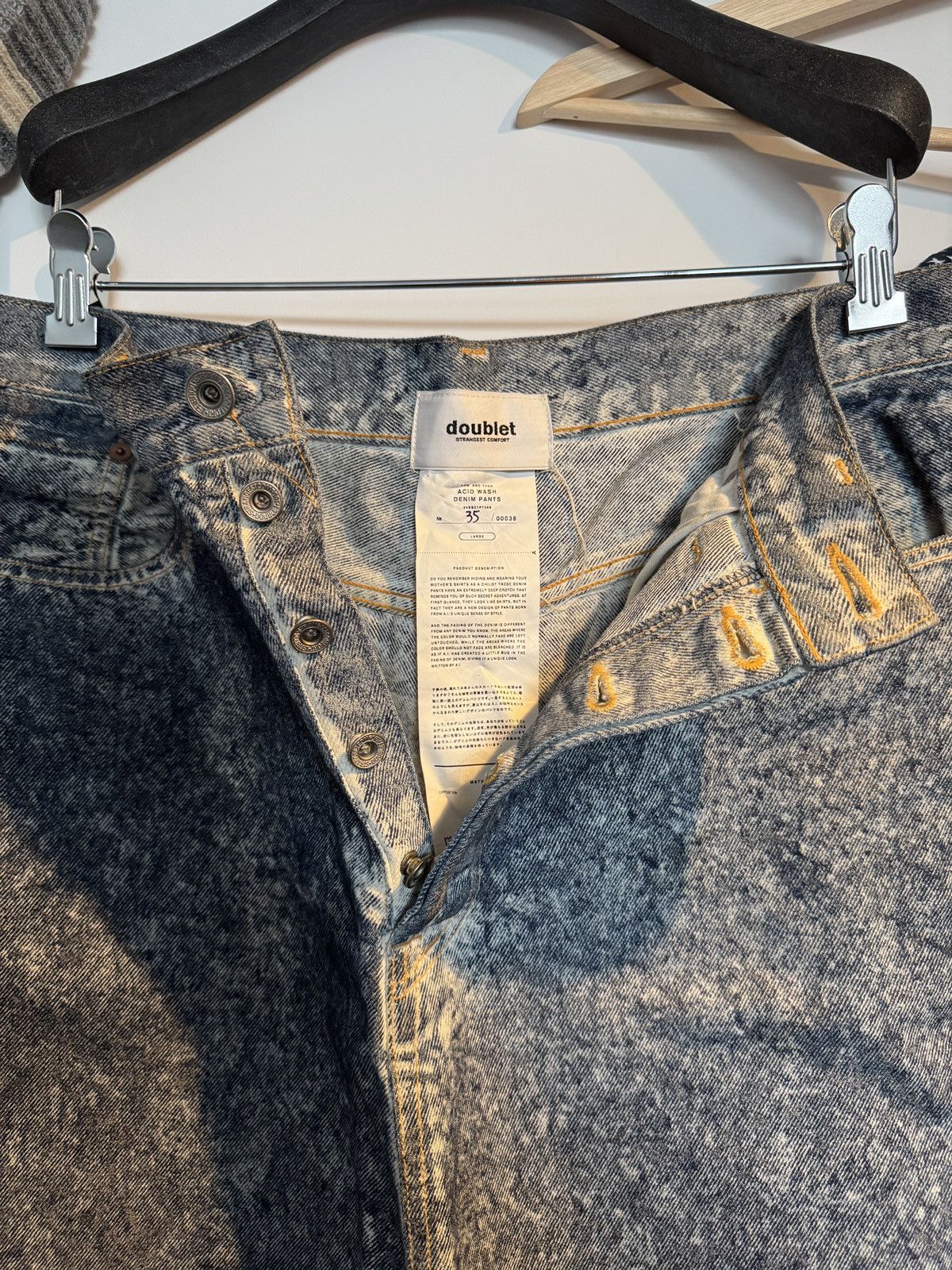 Doublet S/S 24 Acid Wash Denim Pants Size US 34 / EU 50 - 6 Thumbnail