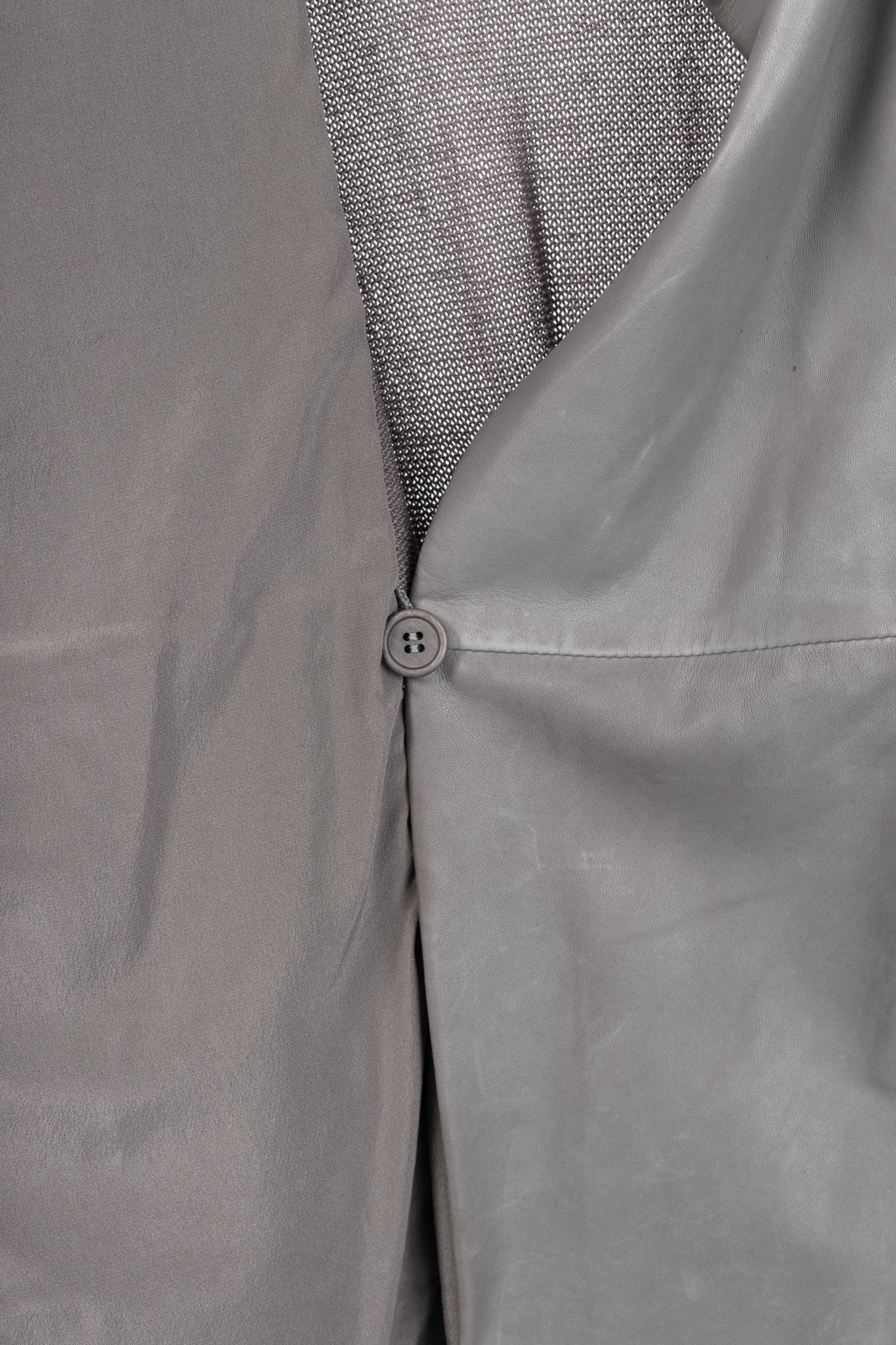 Brunello Cucinelli Brunello Cucinelli Two-Tone Cotton-Knit Leather-Trim Jacket Size S / US 4 / IT 40 - 8 Thumbnail