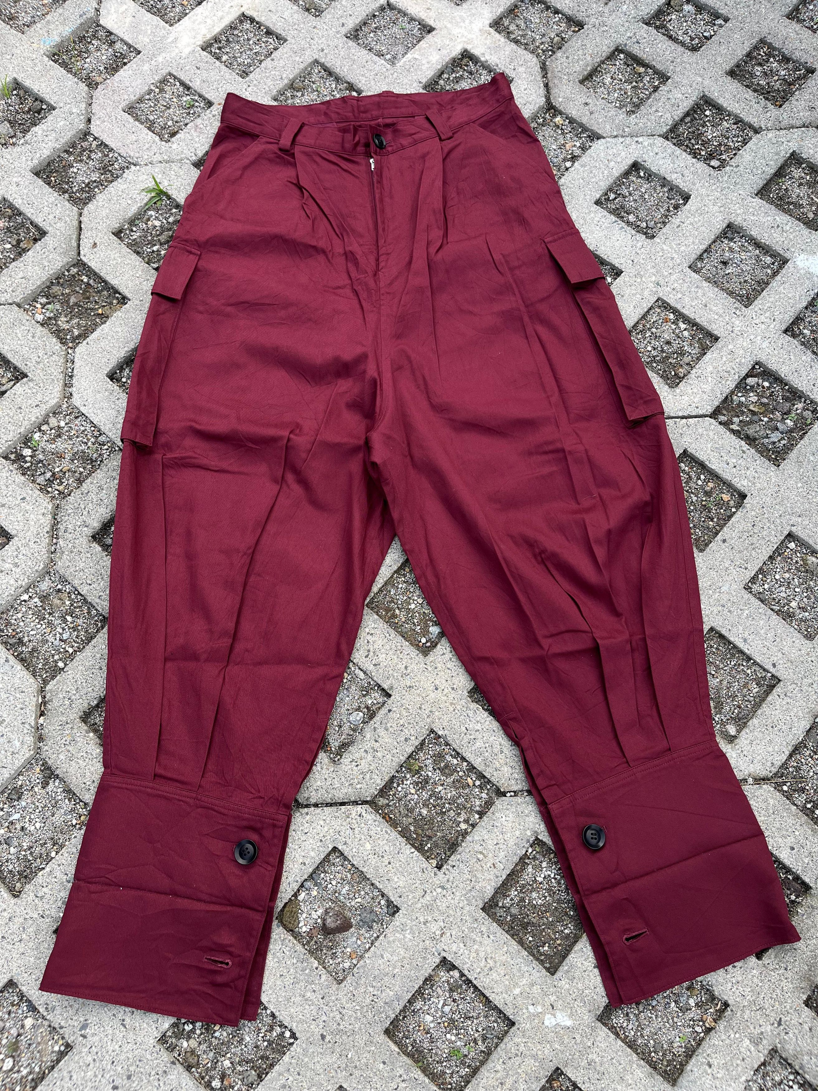 Y's Y's Born Product Cotton Twill Cuffed Hem Cargo Pants Size US 31 - 2 Thumbnail