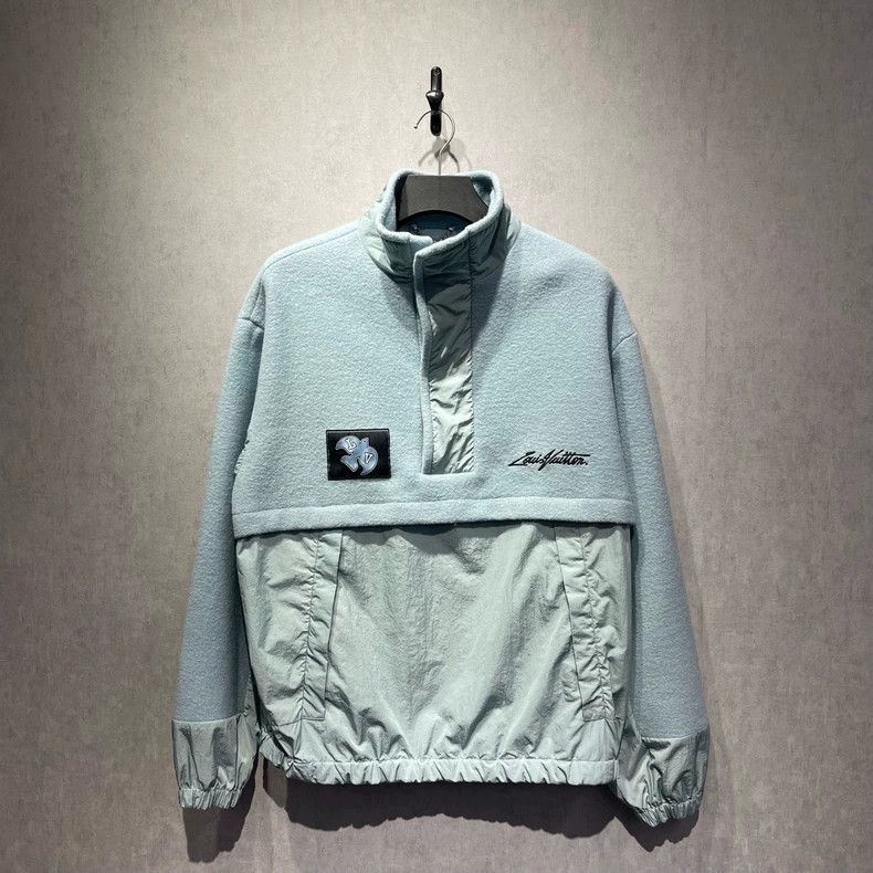 Louis Vuitton Louis Vuitton Blue paneled half-zip sweatshirt Size US L / EU 52-54 / 3 - 1 Thumbnail