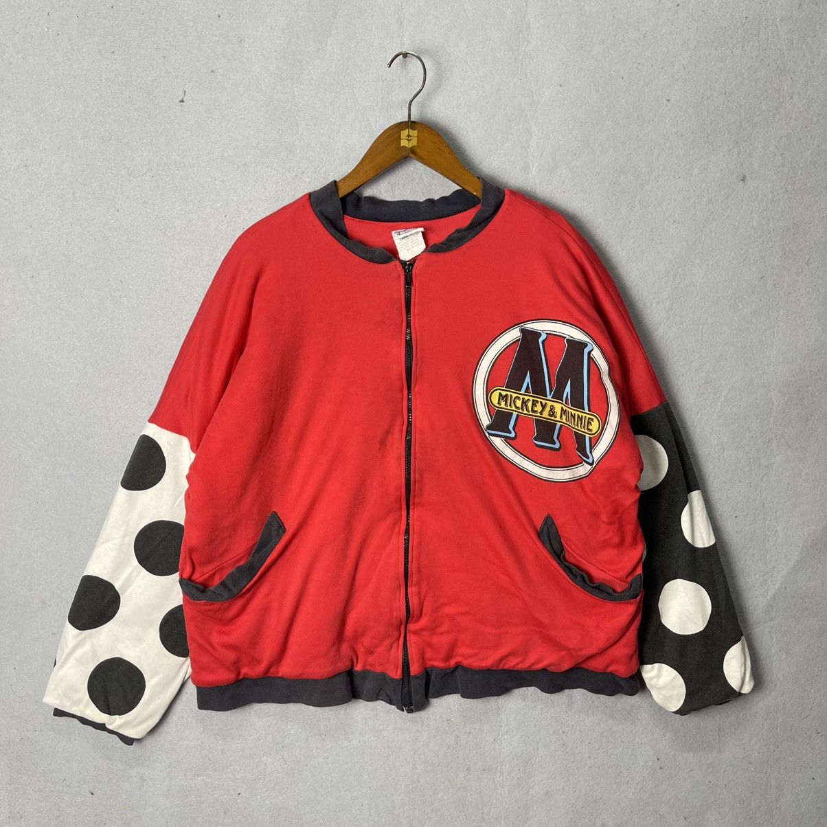 Disney Vintage 90s Disney Mickey Minnie Polka Dot Jacket USA Size US L / EU 52-54 / 3 - 4 Thumbnail