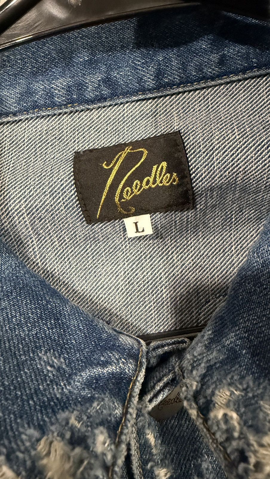 Needles NEEDLES “DENIM LOGO PATCHWORK TRUCKER JACKET” Size US L / EU 52-54 / 3 - 13 Thumbnail