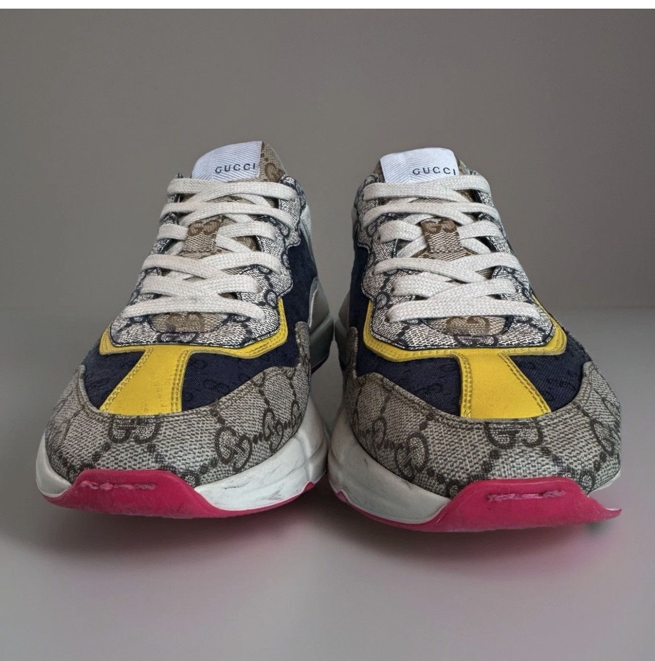 Gucci Gucci Rhyton GG Supreme Pink Sole ~US 10.5-11 Size US 10.5 / EU 43-44 - 2 Thumbnail