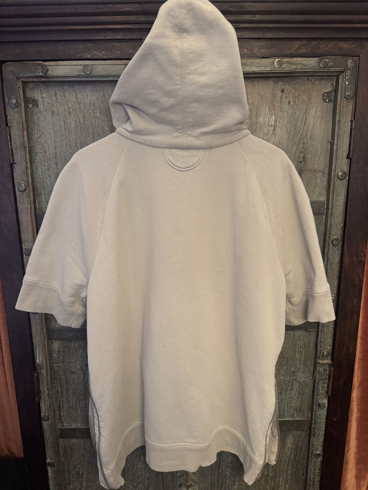 Helmut Lang Side-Zip Short Sleeve Hoodie Sweatshirt in Khaki Size US XL / EU 56 / 4 - 4 Thumbnail