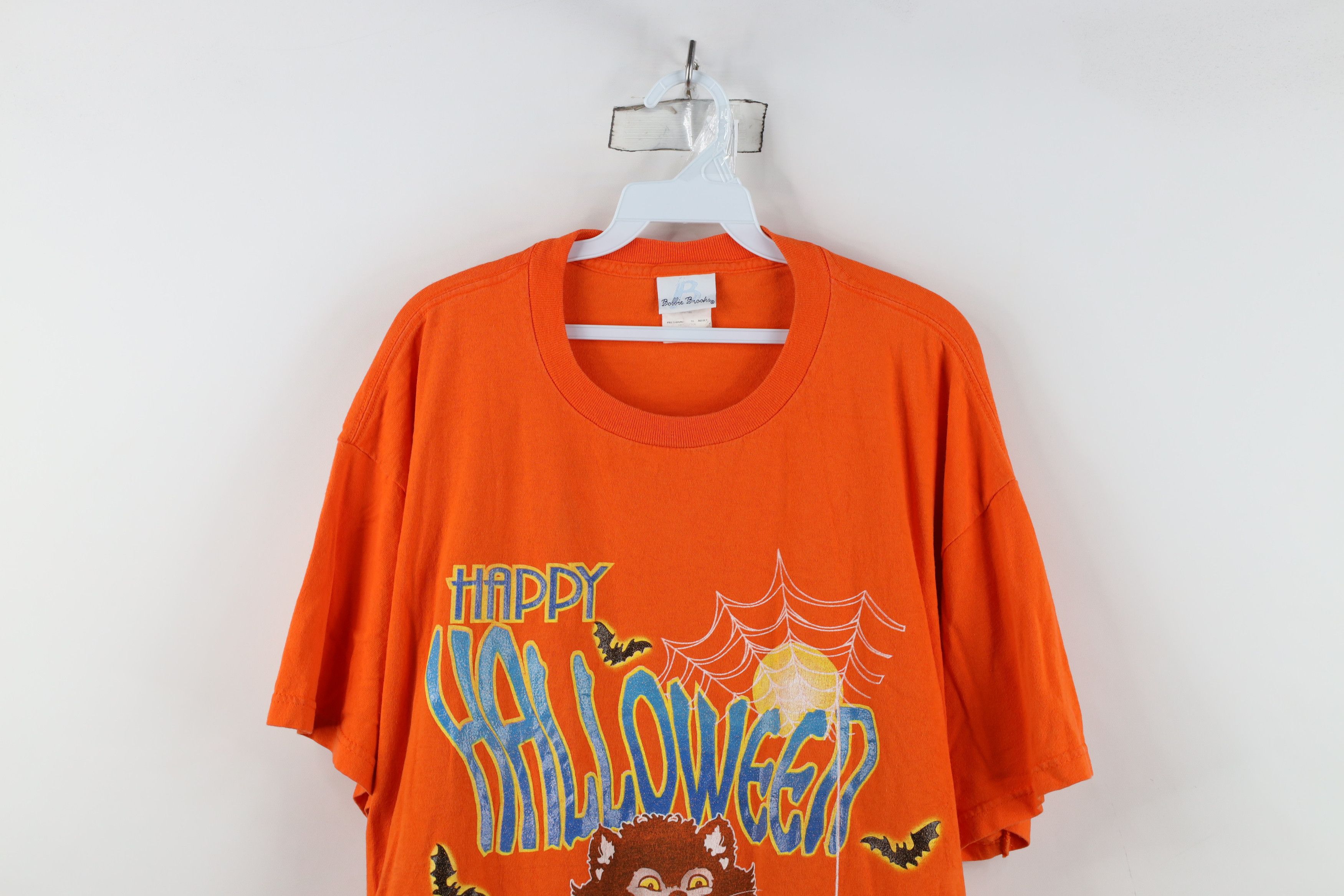 Vintage Vintage 90s Streetwear Happy Halloween Black Cat T-Shirt Size XL / US 12-14 / IT 48-50 - 2 Thumbnail
