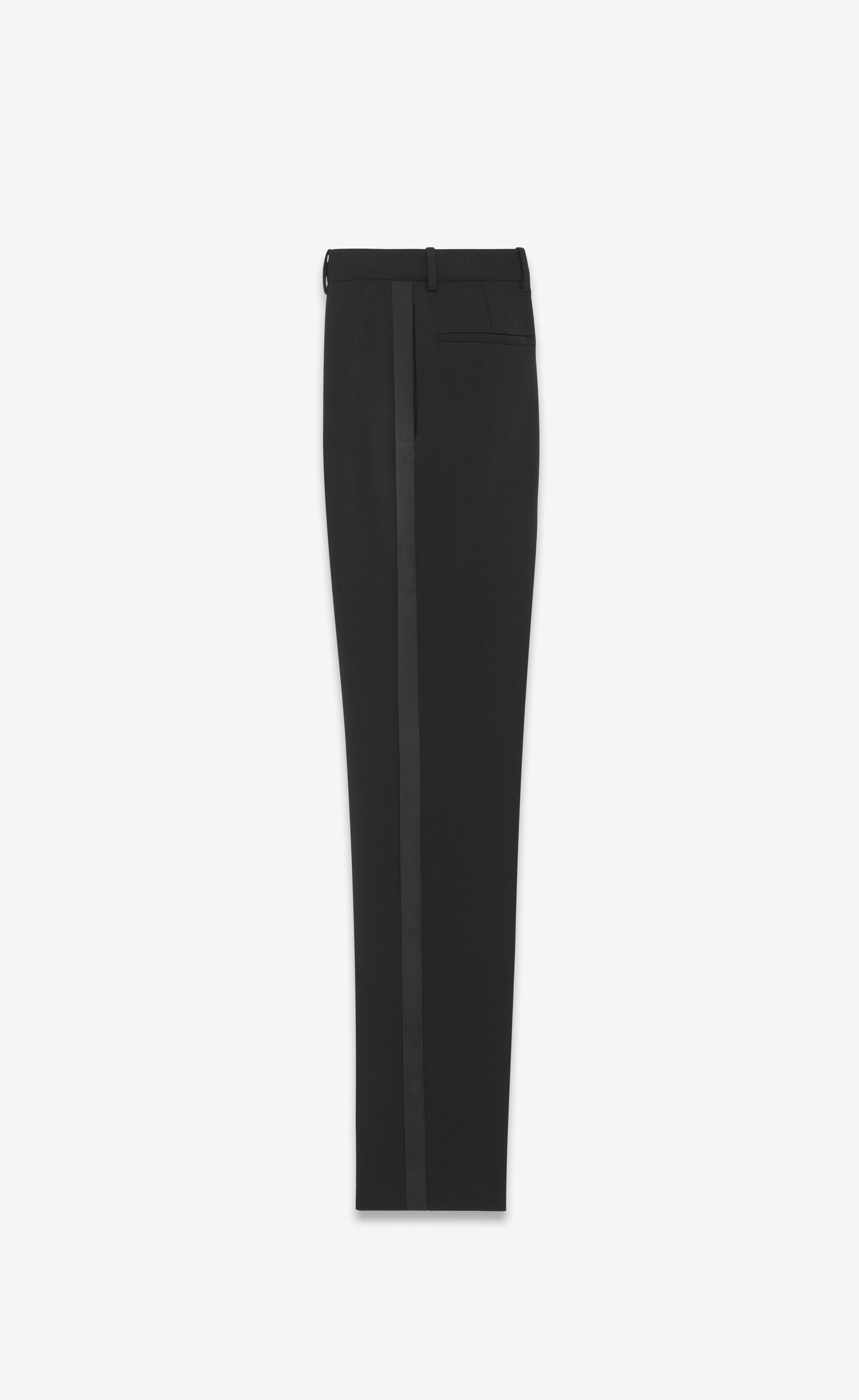 Saint Laurent Paris o1s1wg110125 751477 High-Waisted Tuxedo Pant Grain Poudre Size US 36 / EU 52 - 3 Thumbnail