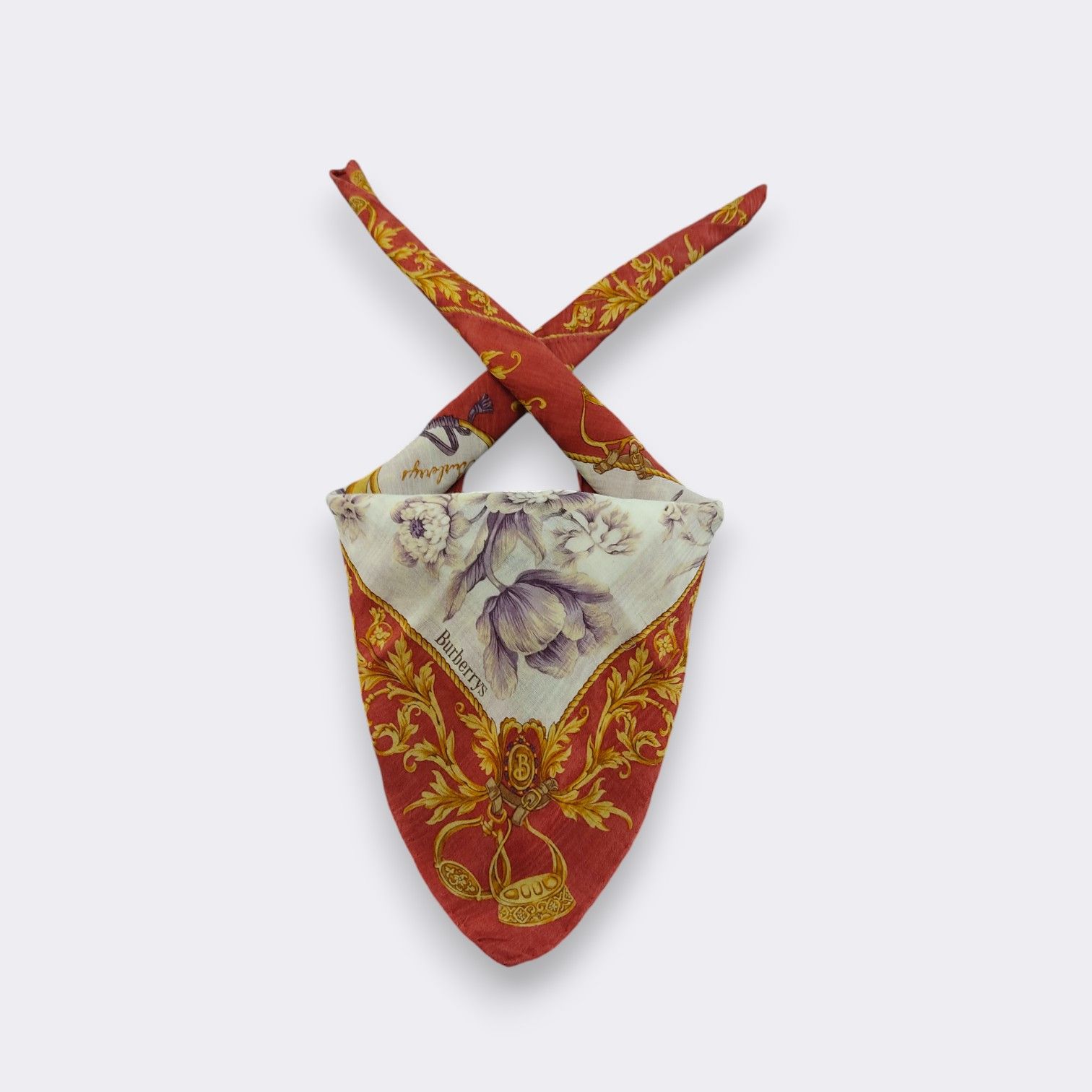Burberry Vintage Burberry Handkerchief Neckerchief Bandana H688H Size ONE SIZE - 2 Thumbnail