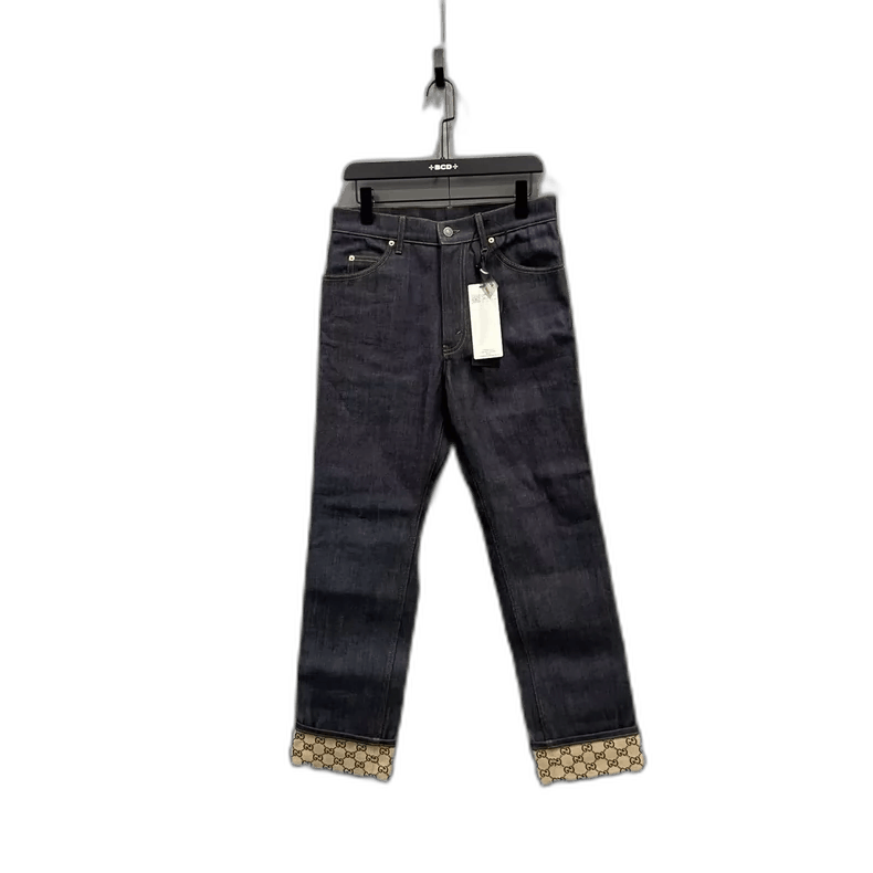 GUCCI Dark Blue GG Denim Pants Size 30