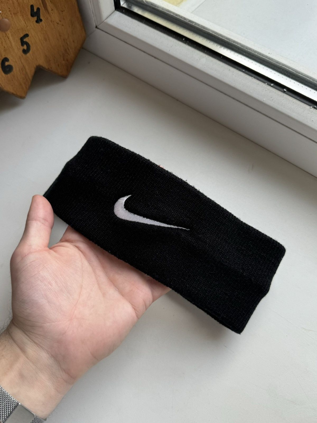 Nike × Vintage Nike Vintage Headband Supreme Swoosh Hat Black Size ONE SIZE - 1 Thumbnail