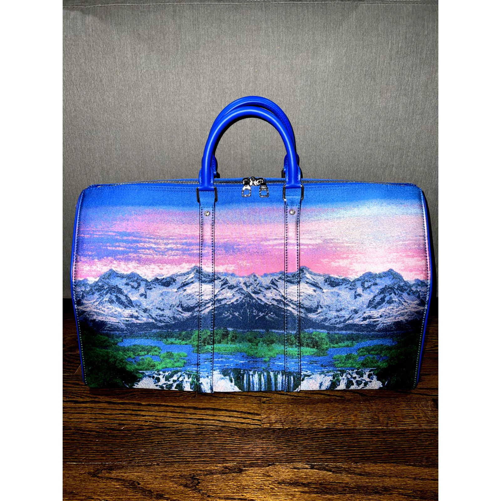 Louis Vuitton Louis Vuitton Keepall Virgil Blue Weekend Travel Bag Size ONE SIZE - 8 Thumbnail