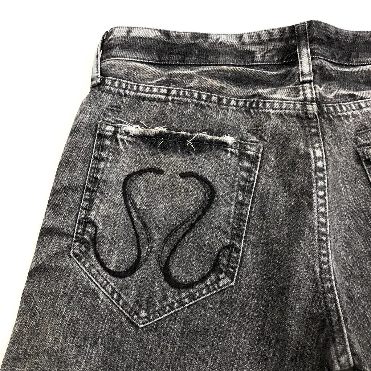 CIVARIZE 📦SOLD📦 Civarize Zip Leg Distressed Fade Flared Jeans BootCut Size US 31 - 14 Thumbnail