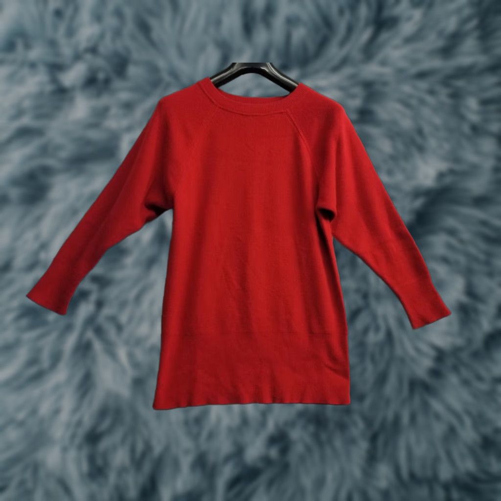 Vintage VINTAGE Belford Sweater Womens Small Red Crew Neck Long Sleeve 100% Cashmere Pullover Knit Long Size S / US 4 / IT 40 - 1 Thumbnail