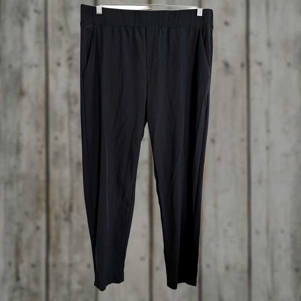 Quince Quince Black Jogger Pant Pockets Stretchy Waistband L Women Regular XS? Size 36" / US 14 / IT 50 - 1 Thumbnail
