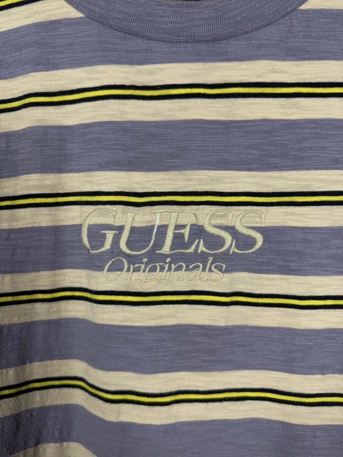 Guess Guess Los Angeles Striped T-Shirt Originals Vintage Size L Size US L / EU 52-54 / 3 - 6 Thumbnail