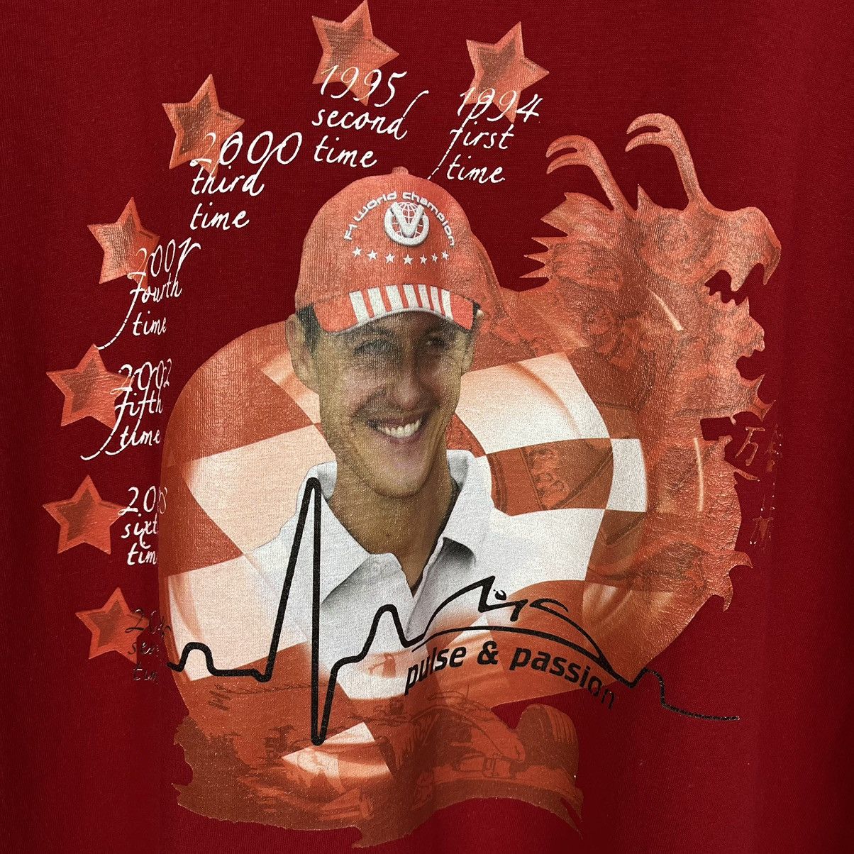 Vintage Vintage Michael Schumacher F1 Ferrari racing tee 90’s Size US M / EU 48-50 / 2 - 3 Thumbnail
