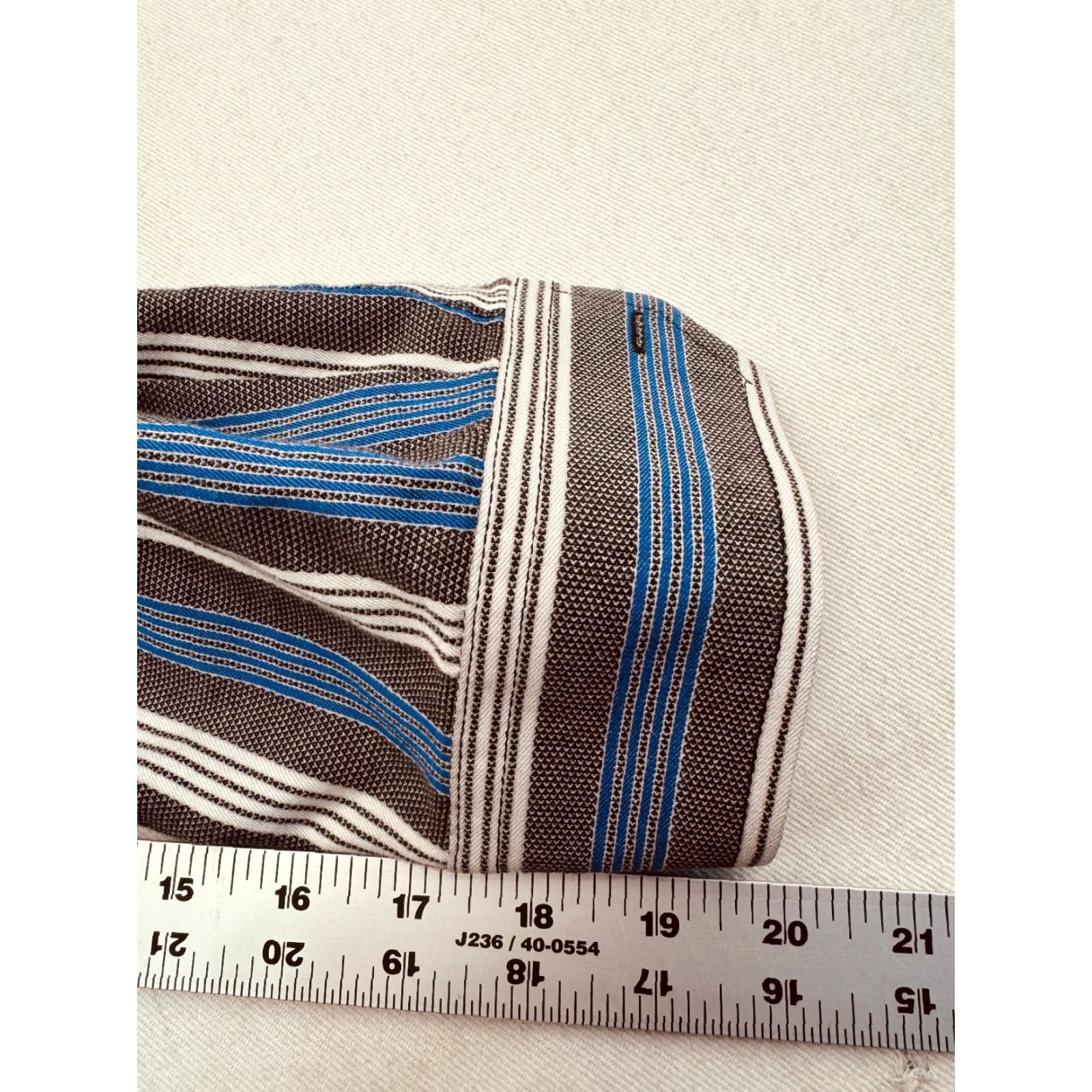 Tasso Elba Tasso Elba Shirt Mens XL Long Sleeve Button-Up Cotton Striped 100% Cotton Multicolor Modern Classic Size US XL / EU 56 / 4 - 8 Thumbnail