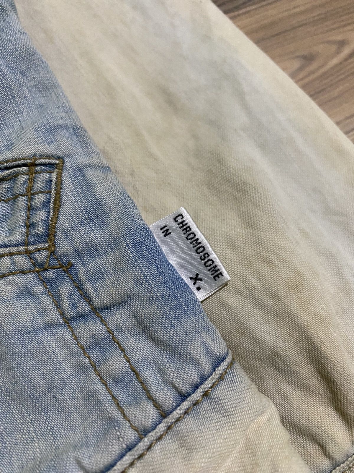 Le Grande Bleu (L.G.B.) X CHROMOSOME IN X ZIP DENIM JACKET BLUE WASH FADED Size ONE SIZE - 2 Thumbnail