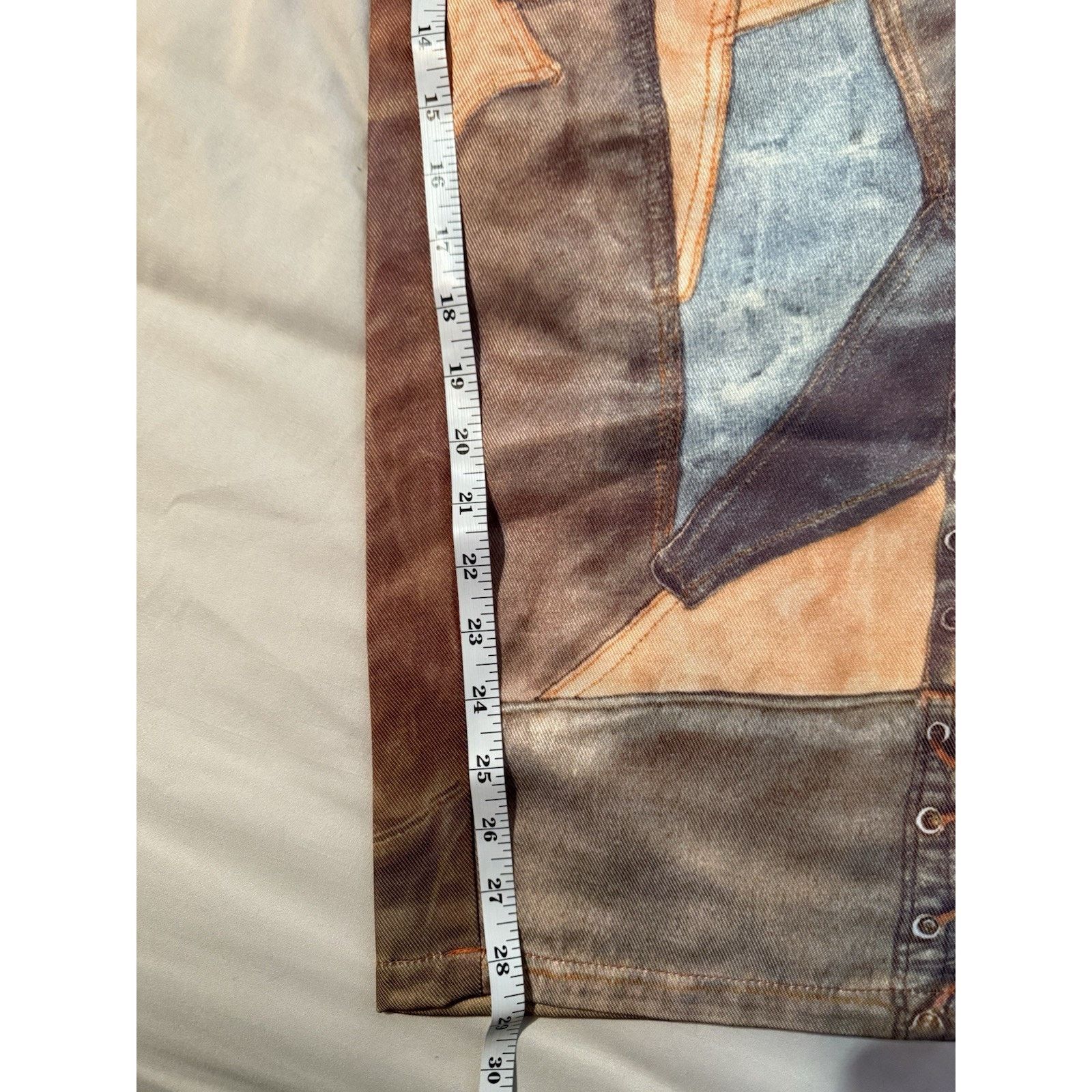 Other Women’s Sz S Graphic Pants Patchwork Festival Western Grunge Size 30" / US 8 / IT 44 - 11 Thumbnail