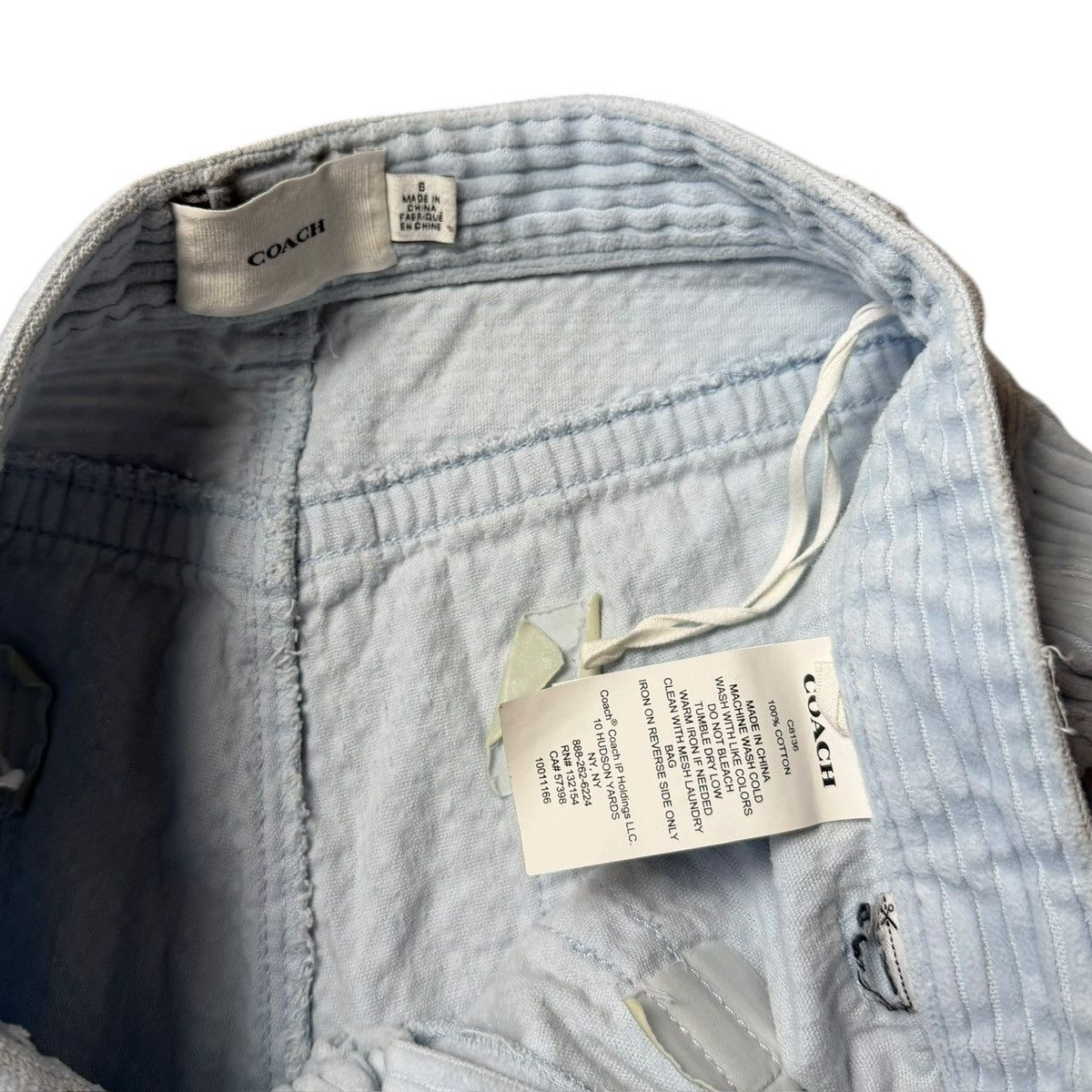 Coach Coach Ice Blue Corduroy Straight Leg Pants Size 28" / US 6 / IT 42 - 5 Thumbnail