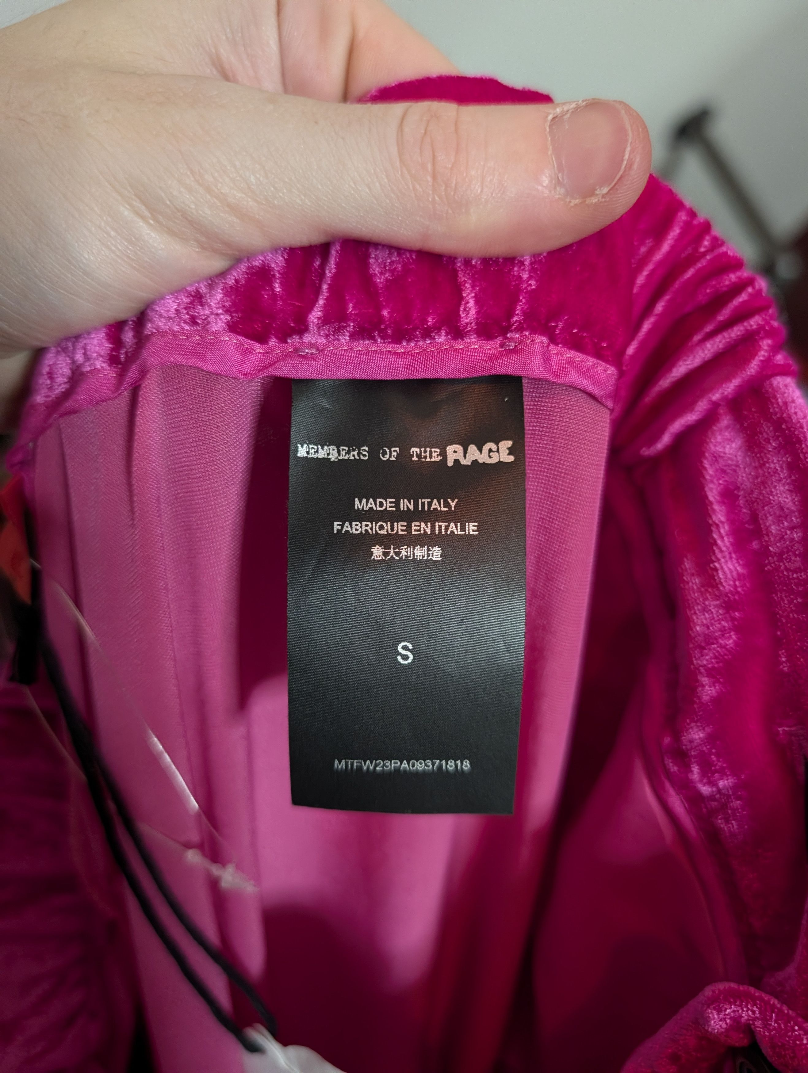 Cout de la Liberte MEMBERS OF THE RAGE Velvet Fuscia Flared Patch Pants Size US 30 / EU 46 - 15 Thumbnail