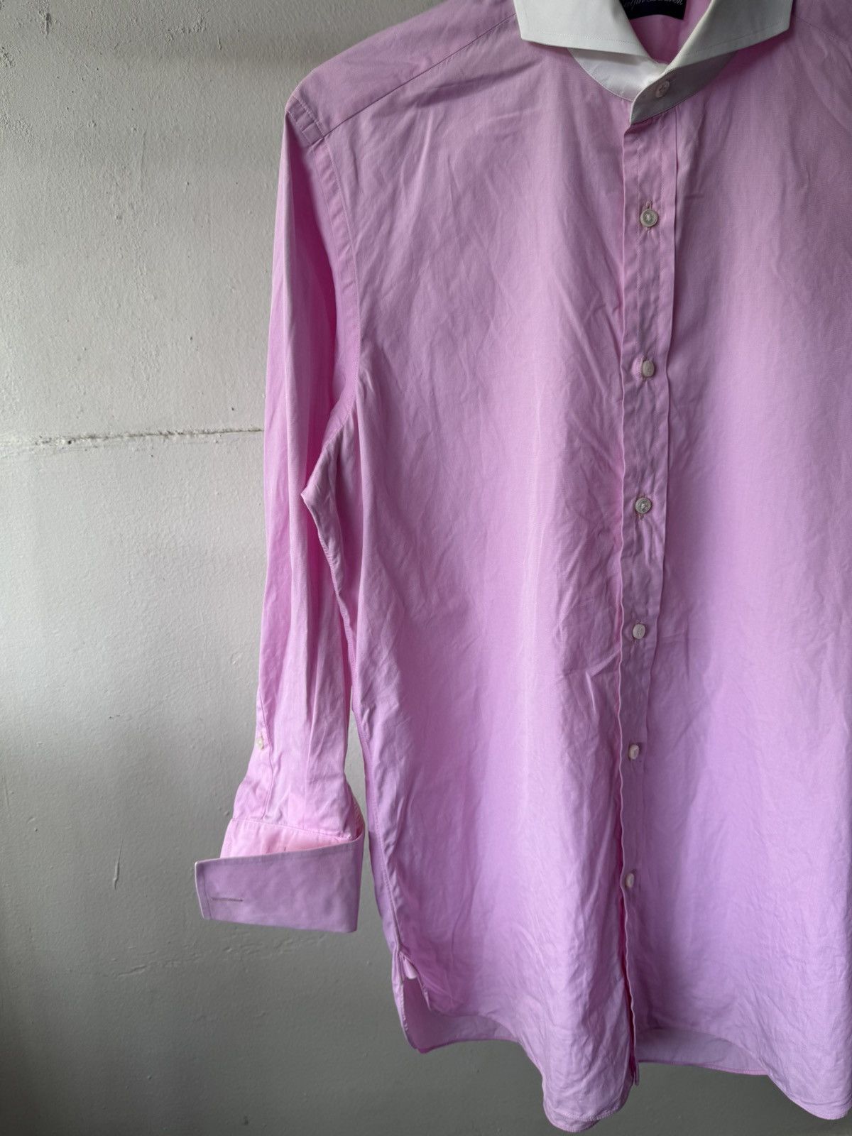 Ralph Lauren Men’s Purple Label Poplin French Cuff Formal Button Shirt Size US L / EU 52-54 / 3 - 2 Thumbnail