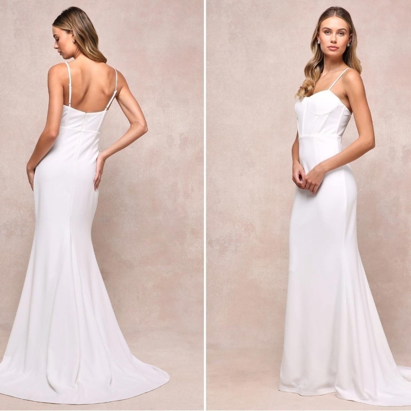 Lulus LULU's Bridal Elegant Sexy Corset Bustier Sophisticated Gown Size S / US 4 / IT 40 - 3 Thumbnail